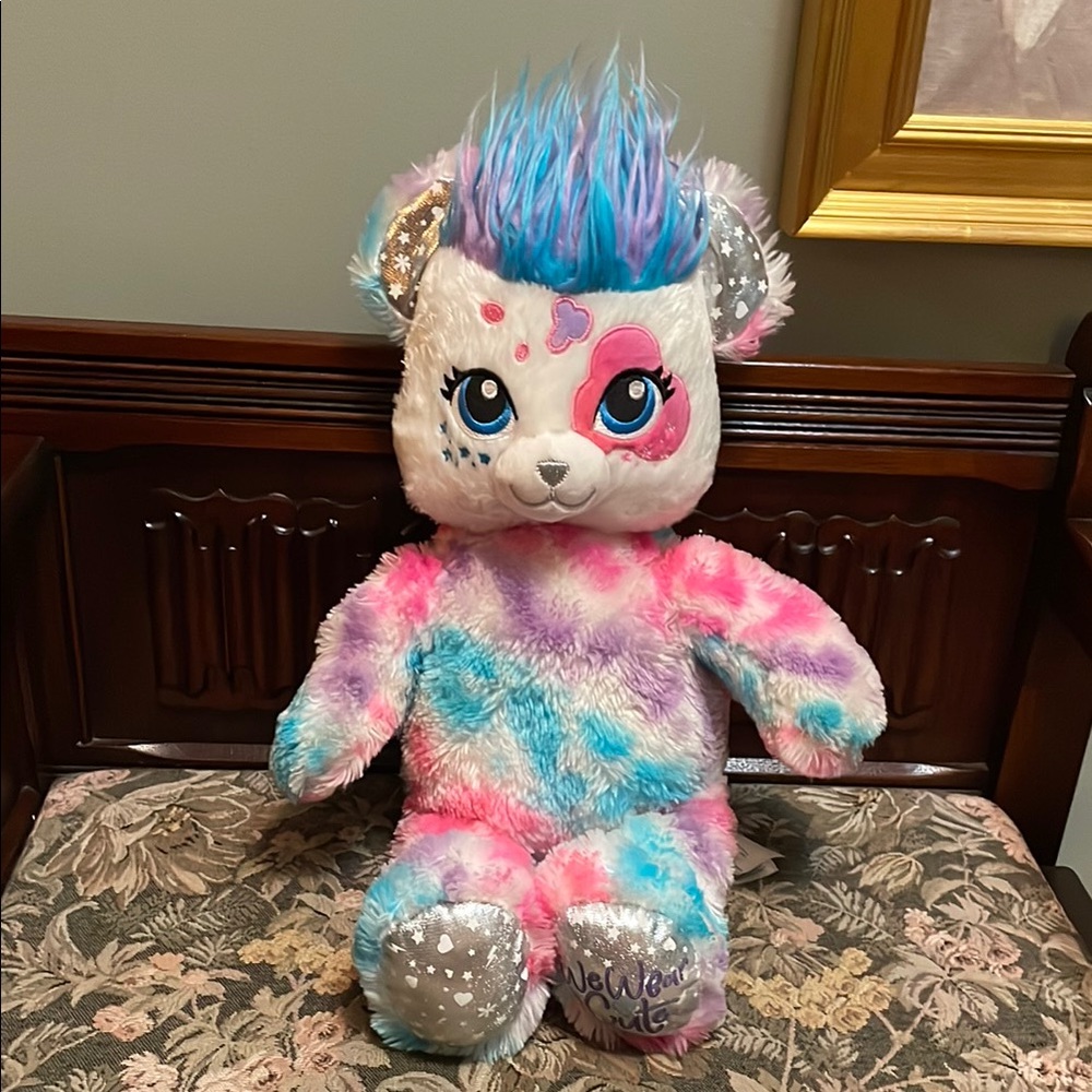 Colorful Build-A-Bear Plush with Silver Accents